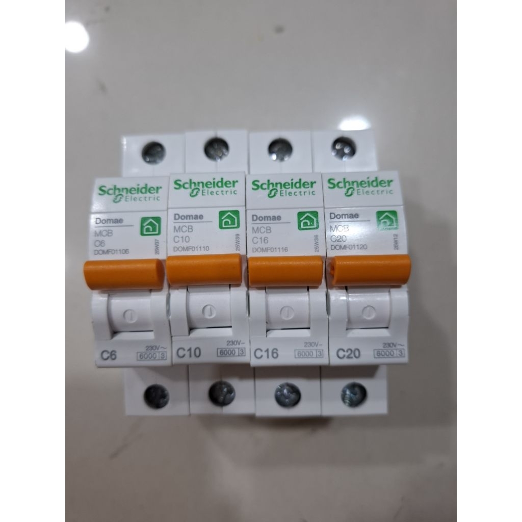 Original MCB schneider Saklar Orange 6A 10A 16A 20A