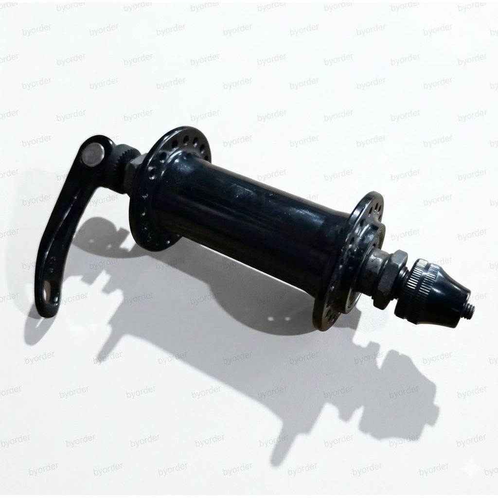 HUB DEPAN 36 HOLE ALLOY SEPEDA MODEL QR TAIWAN BLACK COLOUR NOS QUANDO JOYTECH SOVOS KUNTENG MODEL S