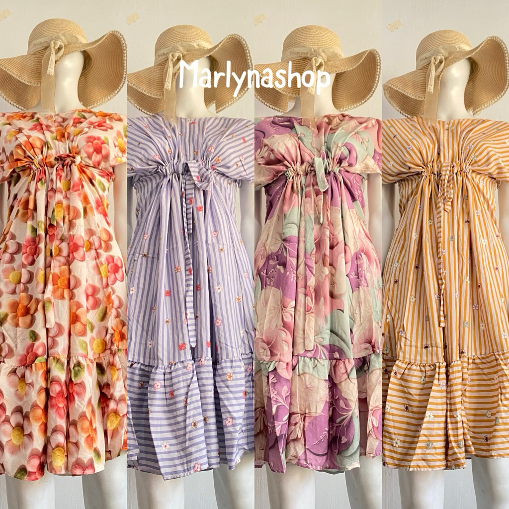 Marlynashop - Daster ruffle serut / daster ruffle busui viral / daster serut rempel selutut