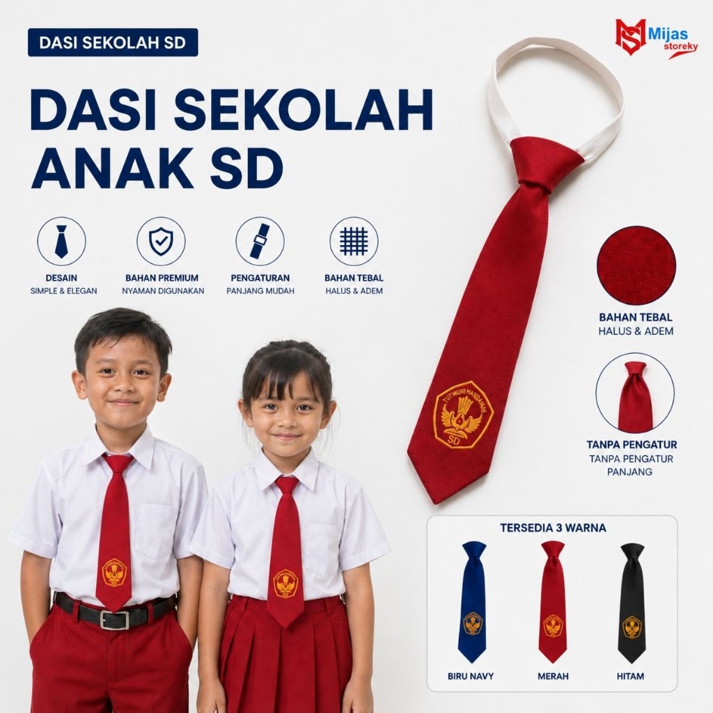 dasi sd//dasi sekolah anak sd//dasi berkualitas//dasi murah//dasi anak sekolah sd