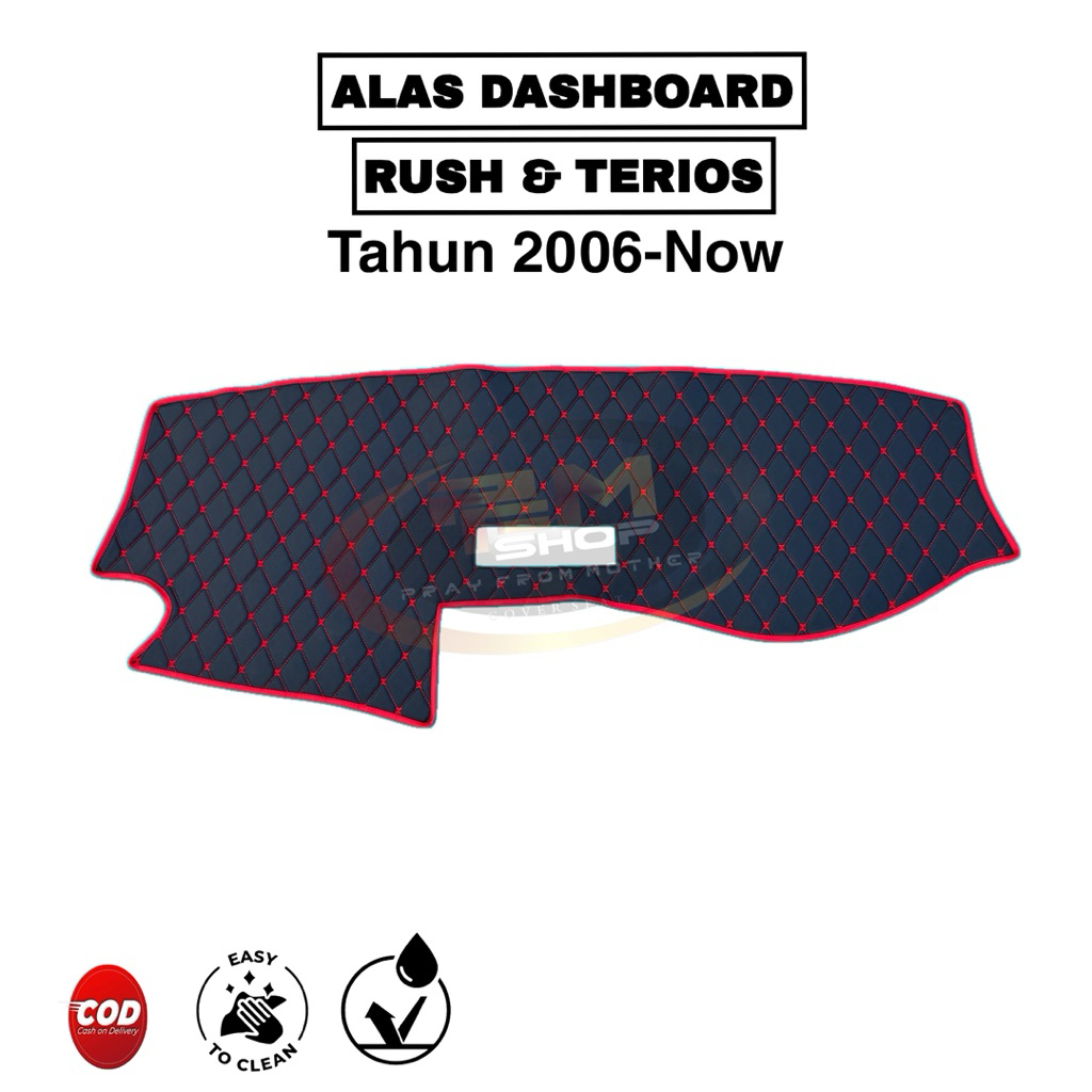Cover Alas Dashboard Mobil Toyota Rush & Daihatsu Terios Premium Anti Slip diamond bordir