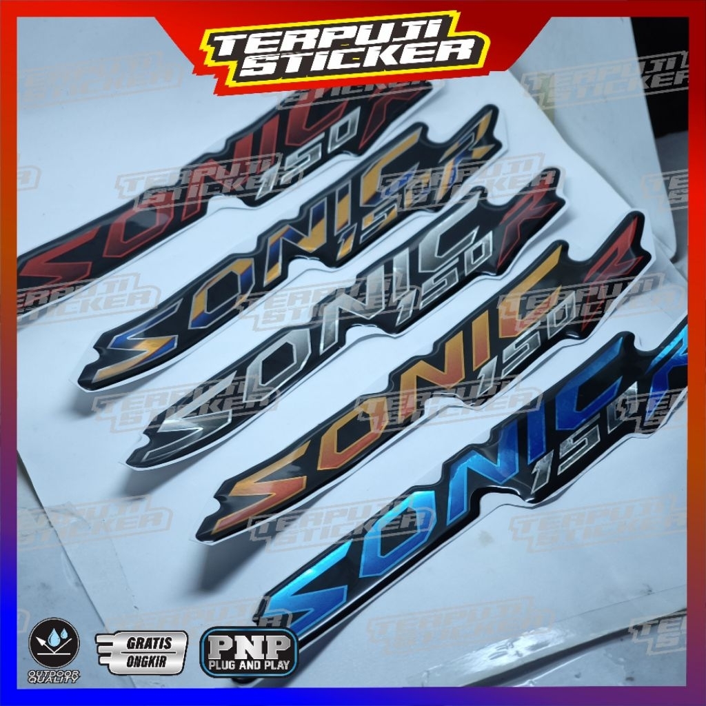 emblem timbul honda sonic 150r/emblem sonic 150r