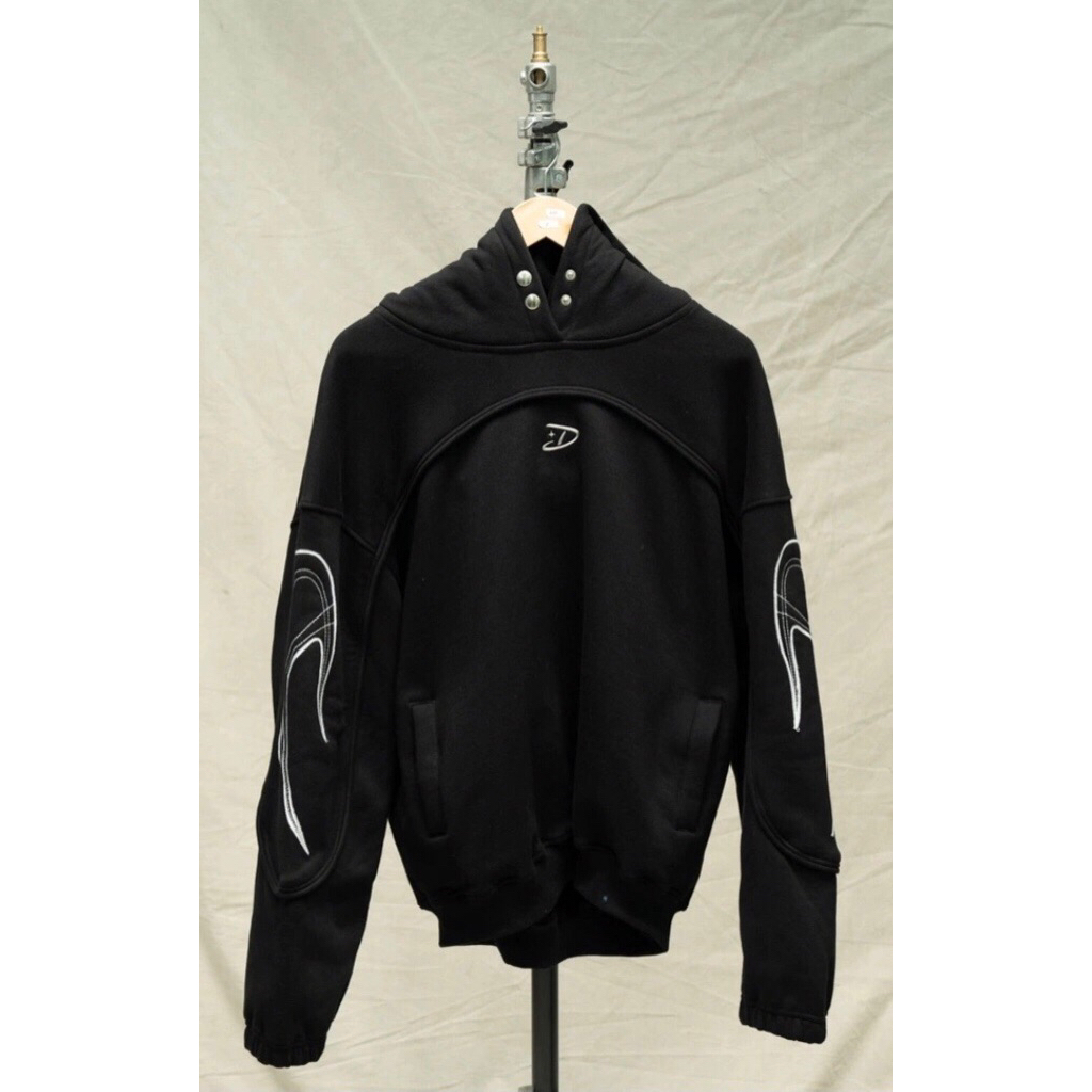 DUST LA STELLA CONCEPT HOODIE METAL LOGO BLACK - L