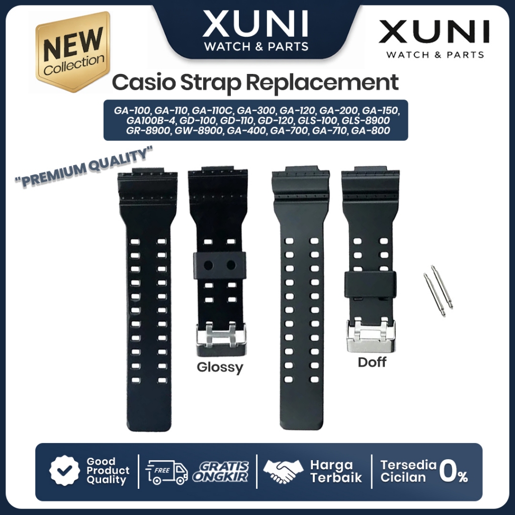 Rubber Strap Tali Karet Jam Tangan Casio GA-110 GA110 GD-100 GD100 GD-110 GD110 GA-400 GA400 GA100