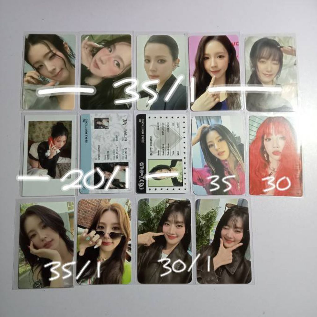 photocard pc official (G)-IDLE I-DLE miyeon, minnie, soojin, soyeon, yuqi, shuhua