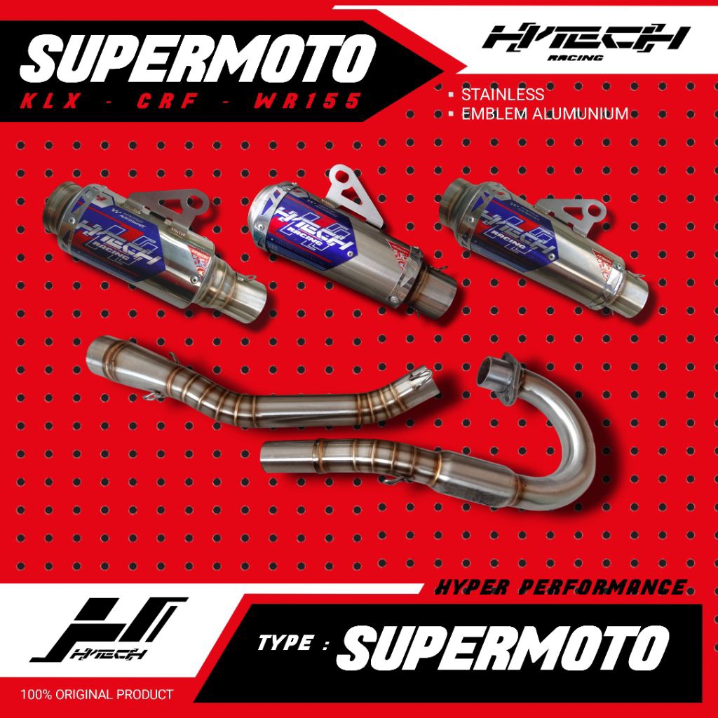 Knalpot Klx Crf WR155 Supermoto Herex Hytech Racing