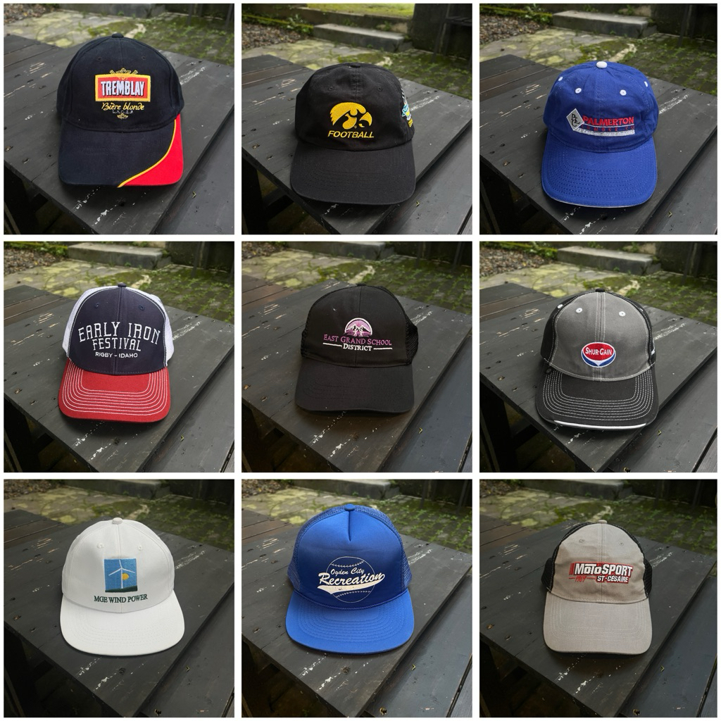 Topi Thrift Branded Second Baseball Trucker Cap Streetwear Murah