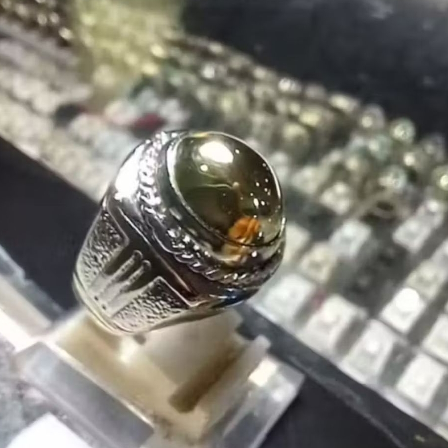cincin batu badar emas dim 15 ring alpaka super elegan