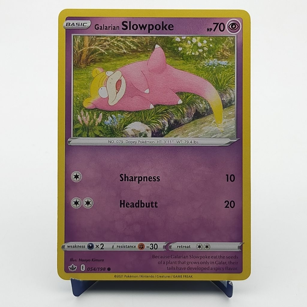 Kartu TCG Pokemon EN Original Galarian Slowpoke Chilling Reign 054/198