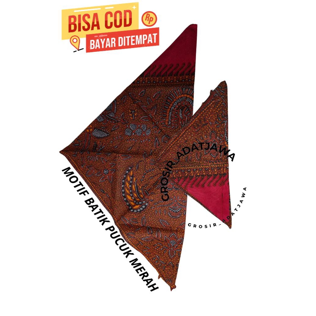 iket kepala segitiga | udeng segitiga | udeng motif pucuk merah | iket jawa | iket sunda traddisiona