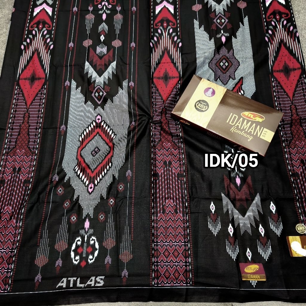 SARUNG ATLAS IDAMAN HARMONI ATLAS IDAMAN KEMBANG GOLD MOTIF BHS