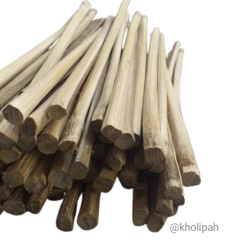 1,5 m bilah bambu, bambu ajir, bambu turus tanaman sudah bersih