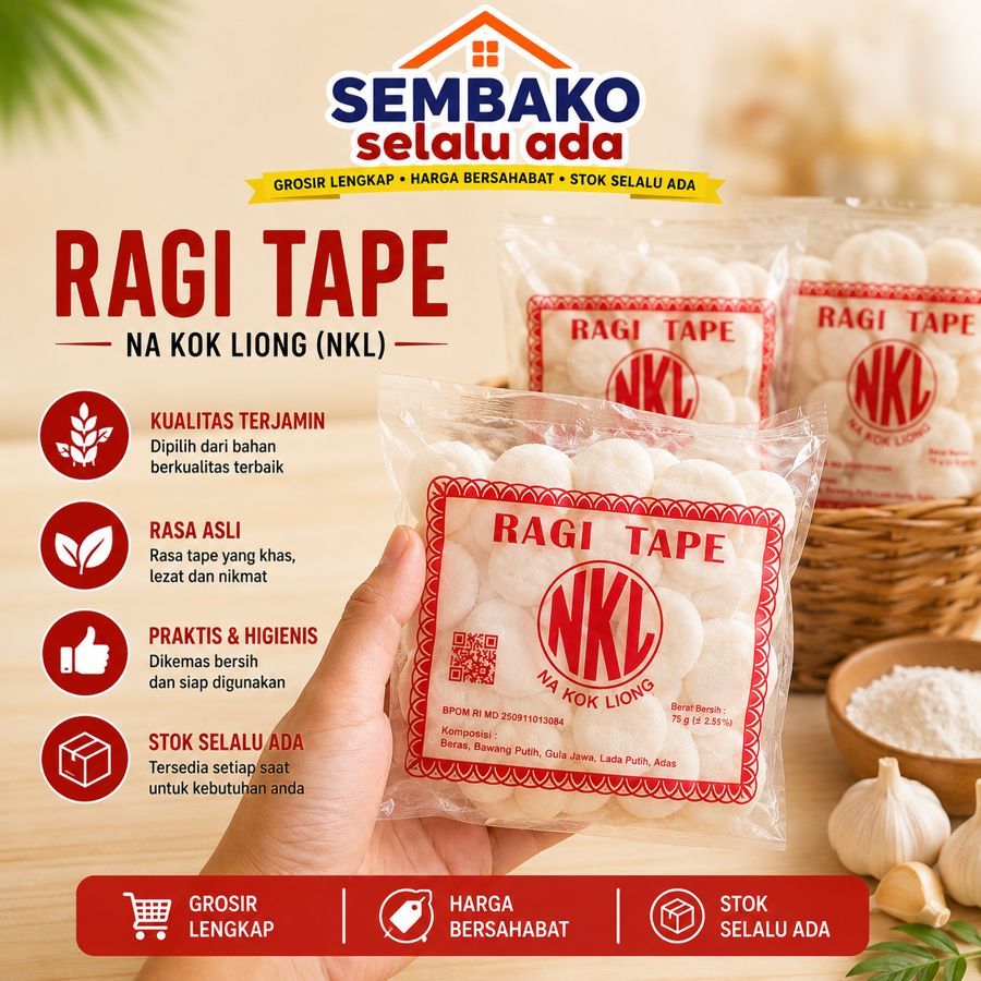 MURAH Ragi Tape NKL 70gr / Ragi Instan