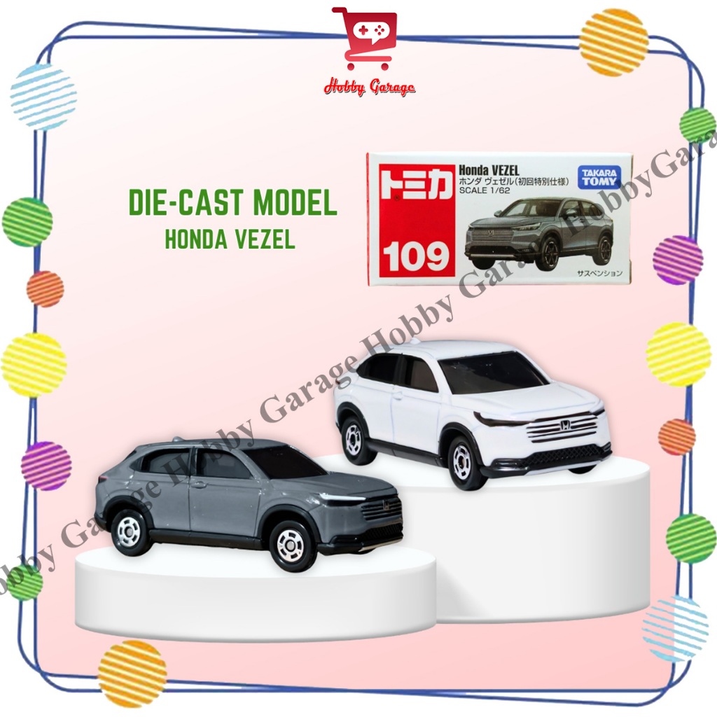TOMICA Regular 109 Miniatur Diecast Honda Vezel RV Mobil Metal Takara Tomy