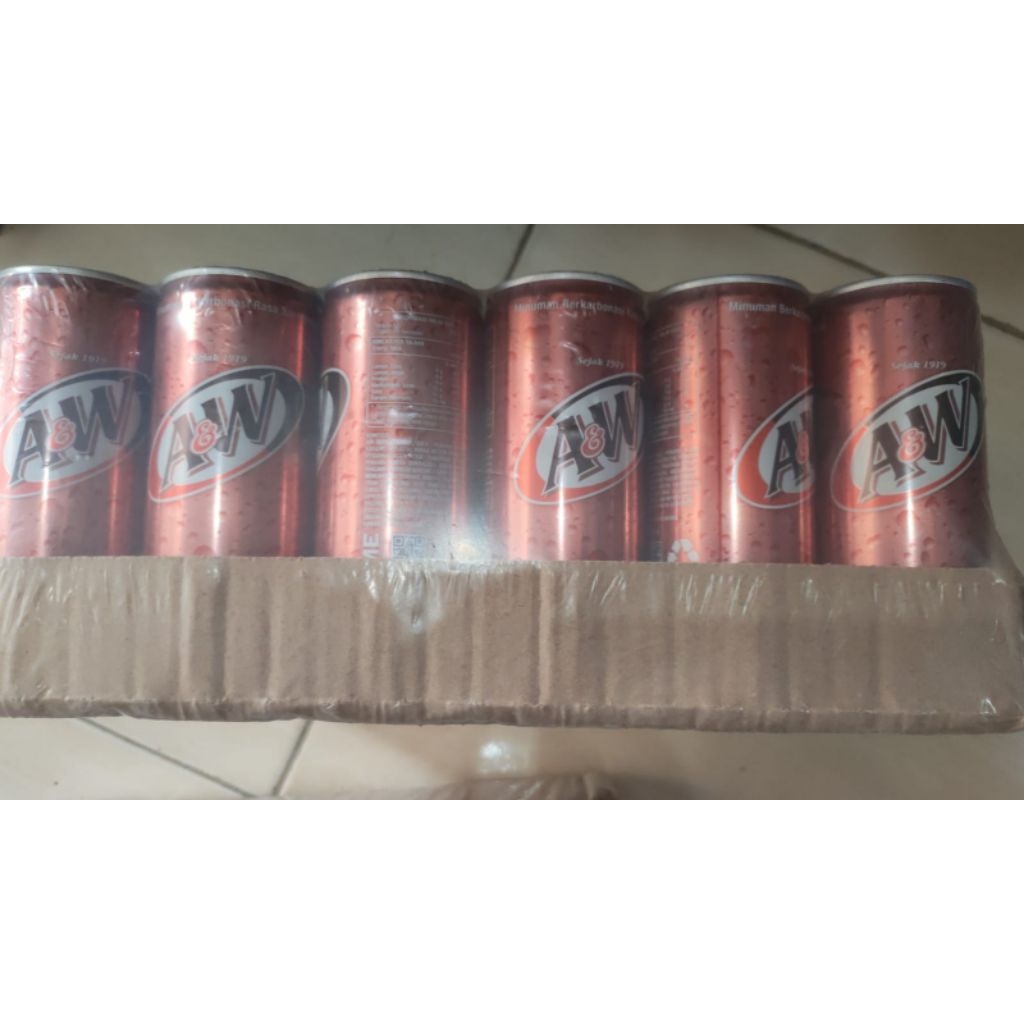 A&W minuman kaleng 1krat isi 24 kaleng