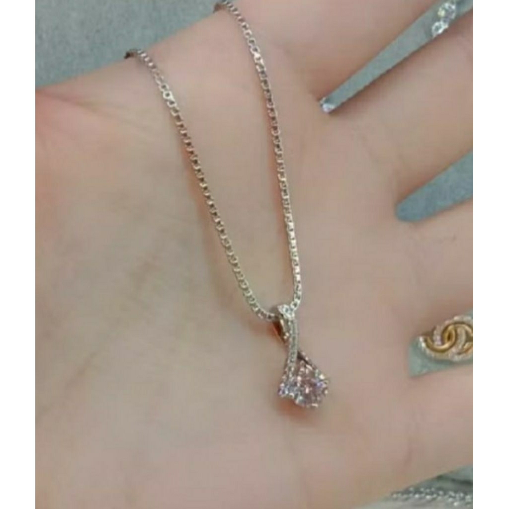 kalung liontin batu perak
