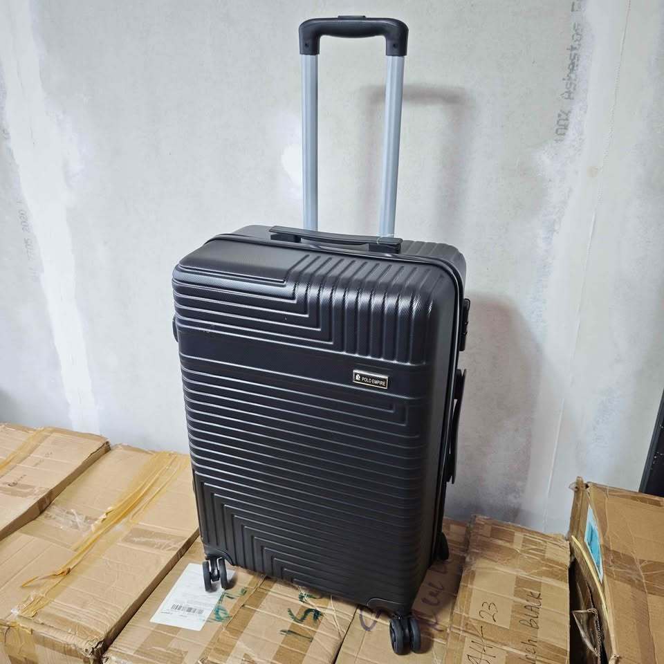 [ BISA KIRIM INSTAN 24 JAM ] Tas Koper Kuat Murah Tahan Lama 24 Inch Hitam Roda 360 Plastik Fiber Uk
