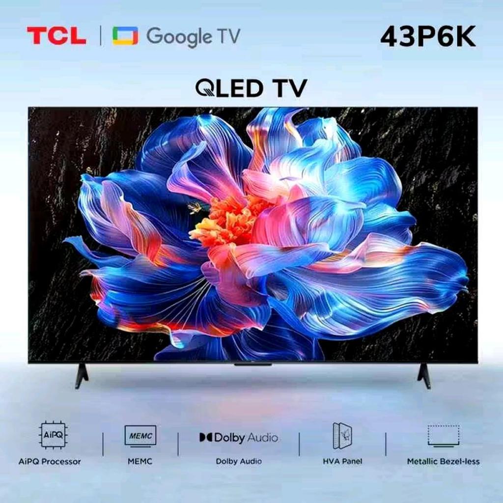 TCL QLED 43 Inch 43P6L 43 INCH 4K Quantum UHD TV - HVA PANEL SCREEN - HDR Brightness