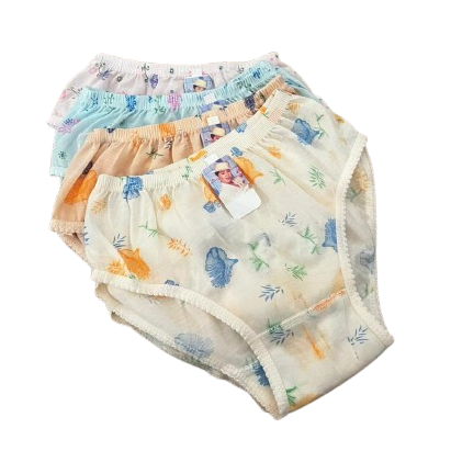12 Pcs Celana Dalam Perempuan Jumbo Motif Sablon Bunga Cd Wanita Putri Yuliana