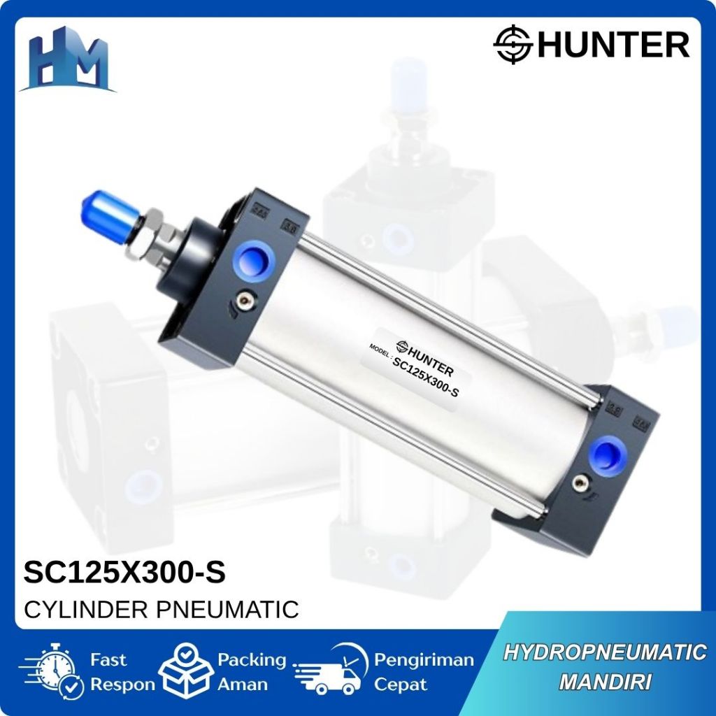 CYLINDER PNEUMATIC HUNTER SC125X300 / SC125X300-S