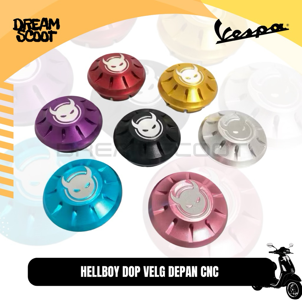 Wheel Dop HELLBOY Velg Depan Vespa Matic Vespa Sprint Vespa Primavera Vespa S Vespa LX Tutup Velg Ve