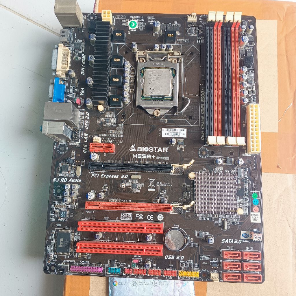 Paket Motherboard Gaming + Processor i5 660 + Backpanel Murah dan Normal