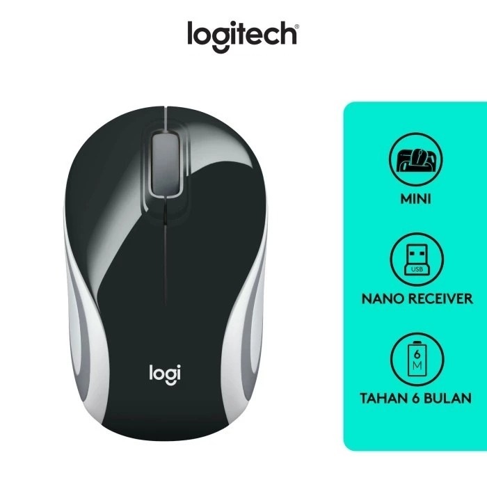 Mouse Wireless M187 Logitech M187 Mouse Wireless - Black
