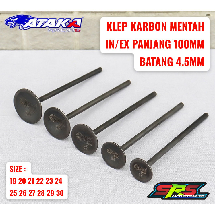KLEP CARBON ATAKA MENTAH BATANG 4.5 MM PANJANG 100 MM ORIGINAL