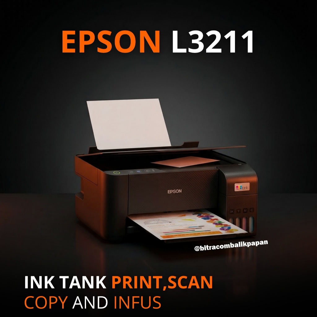 Printer Epson - L3211 - Print, Scan, Copy - Infus
