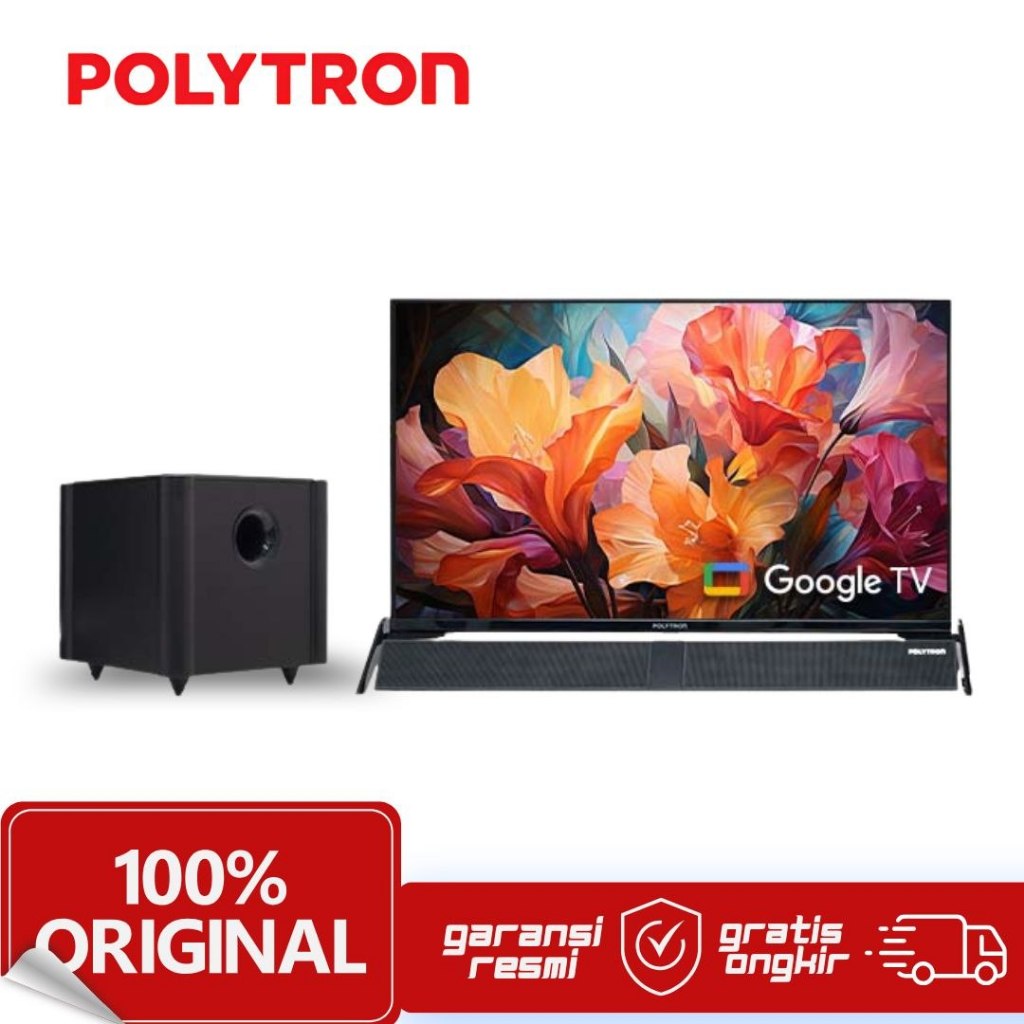 Polytron Smart Cinemax Google Tv 32 inch SoundBar Dolby Atmos 32BG5058