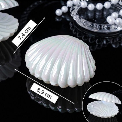 Topper kue Kerang kilau shell hiasan kue kerang mermaid plastik tebal desain menarik