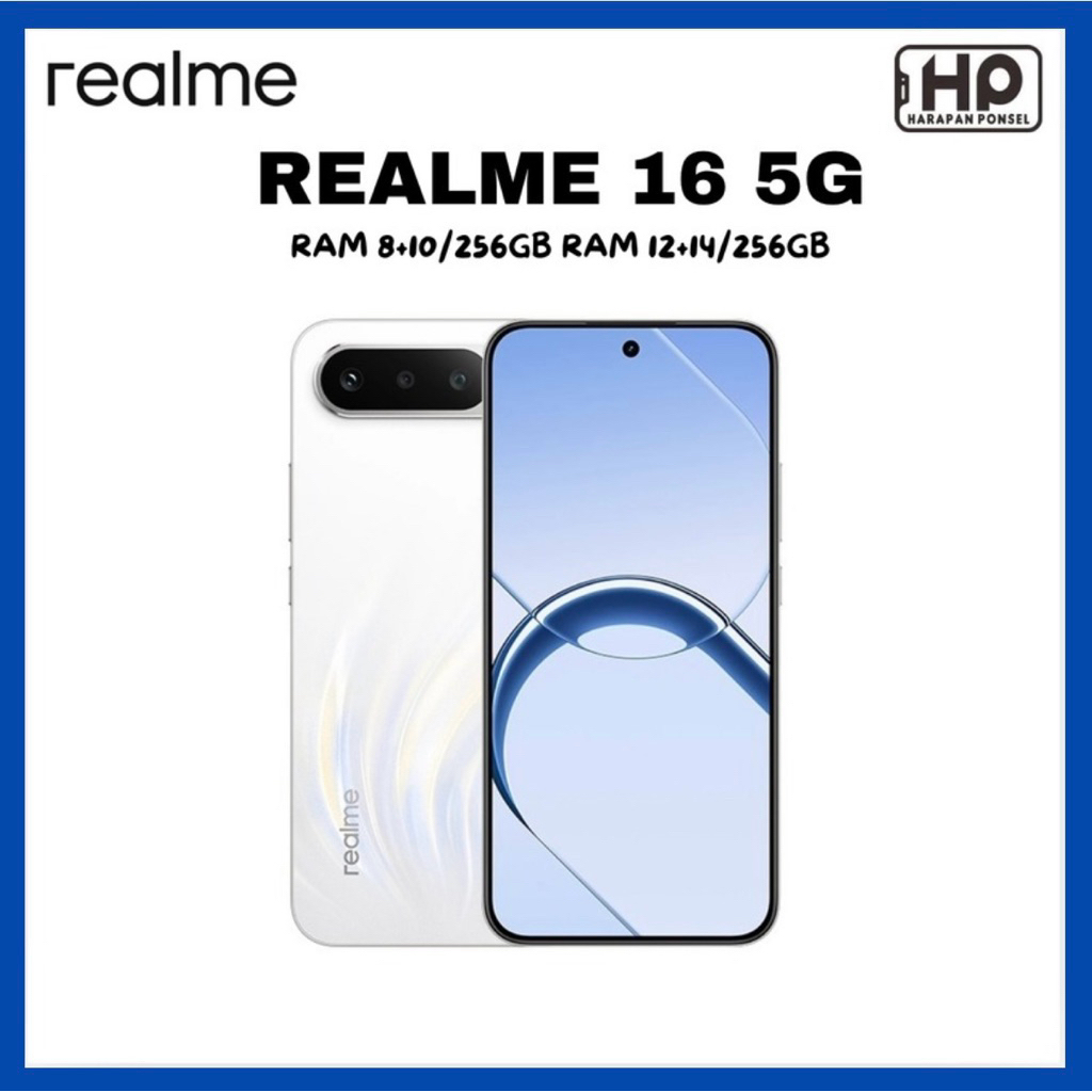 HANDPHONE REALME 16 5G RAM 8+10/256GB RAM 12+14/256GB