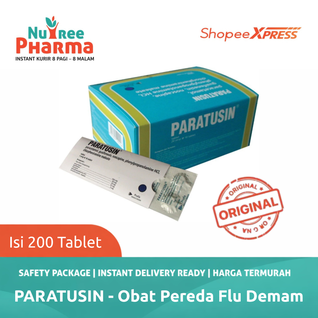 Paratusin Box isi 200 Tablet | Obat Batuk Pilek Panas Pereda Flu Demam