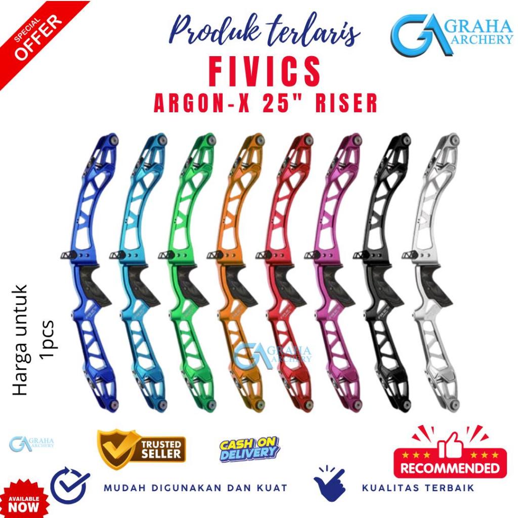 RISER FIVICS ARGON X / HANDLE FIVICS / HANDLE PANAHAN / RISER RECURVE RISER BAREBOW / ALAT PANAHAN