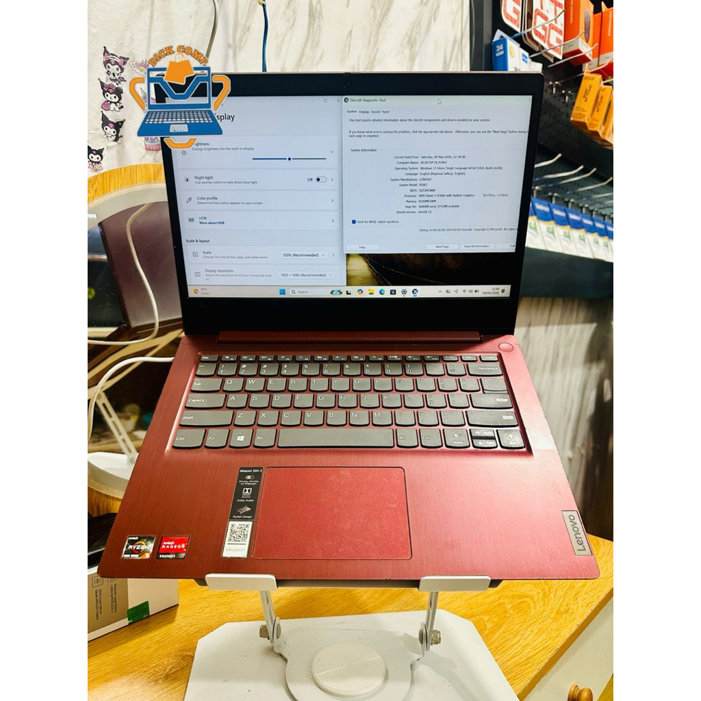 Lenovo Slim 3. Ryzen 5 4500u. ram 8/512gb ssd. normal
