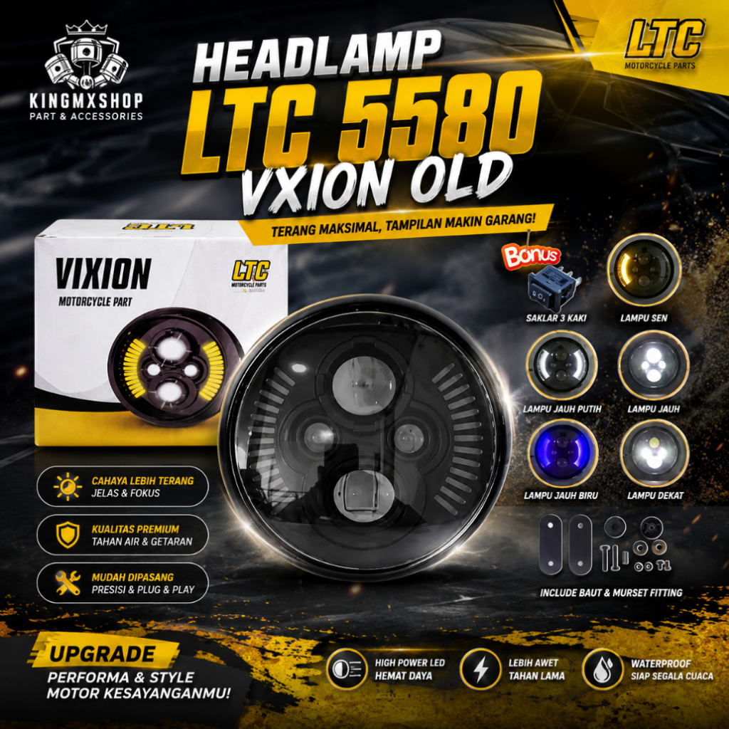 Headlamp Lampu Depan LED { Vixion Old } 5580 " LTC "