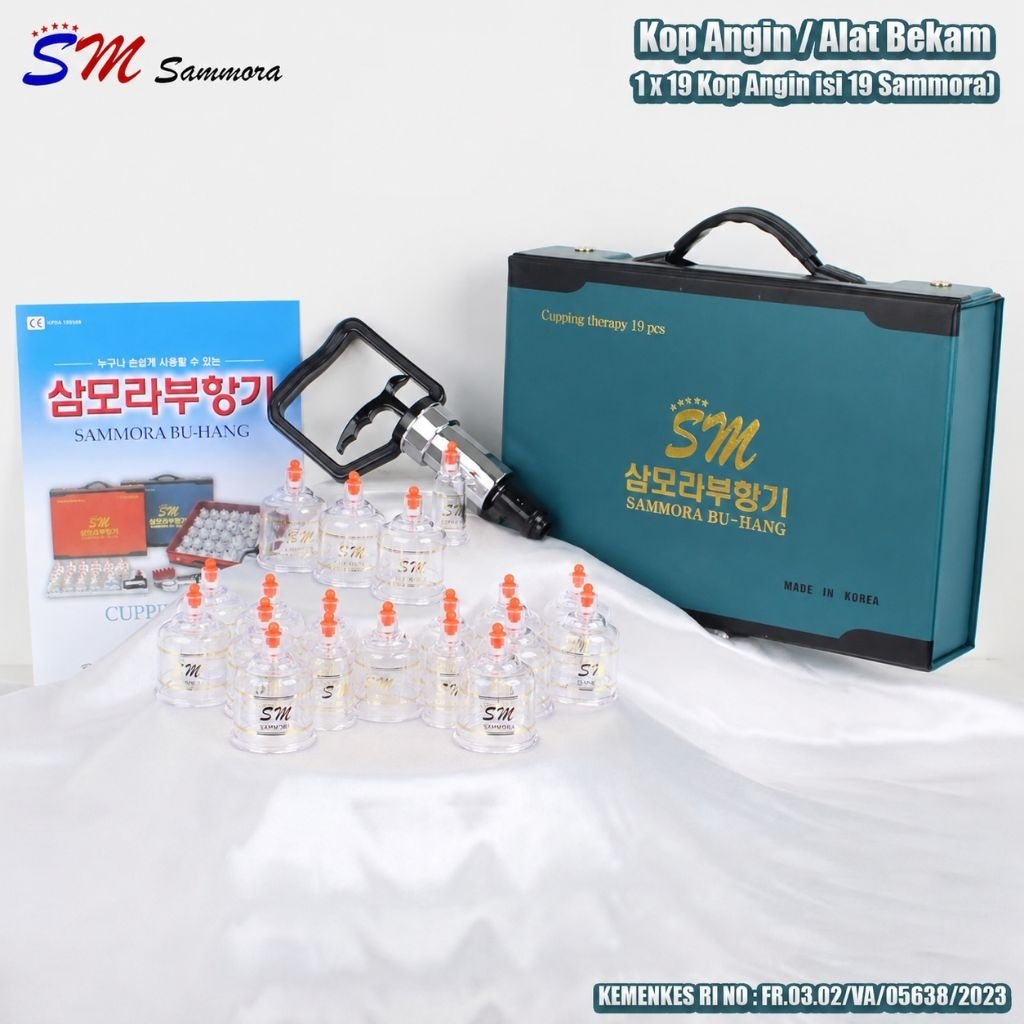 ALAT BEKAM SAMMORA BIRU ISI 19 PCS / ALAT BEKAM SAMMORA /SM CUPPING MURAH BERKUALITAS