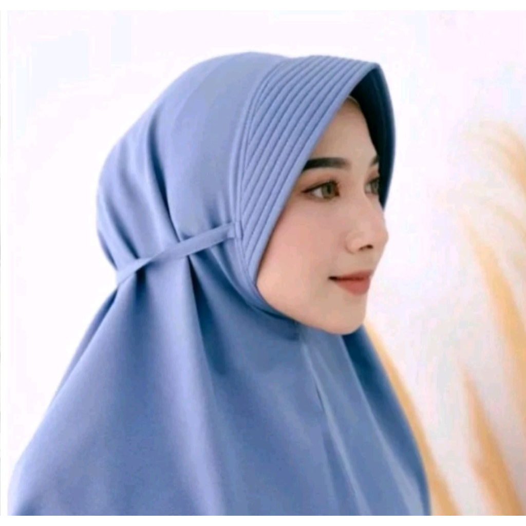 HIJAB PED TALI CRINKLE // BERGO KERUDUNG PED TALI ANTEM - SIZE L/HIJAB INSTAN PED TALI