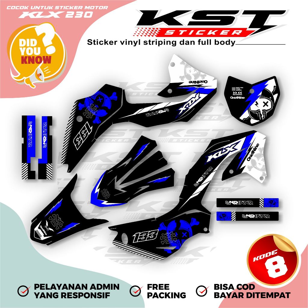 Decal Klx 230 sm / Decal klx / Decal Klx Super Glosy Premium ST. 08