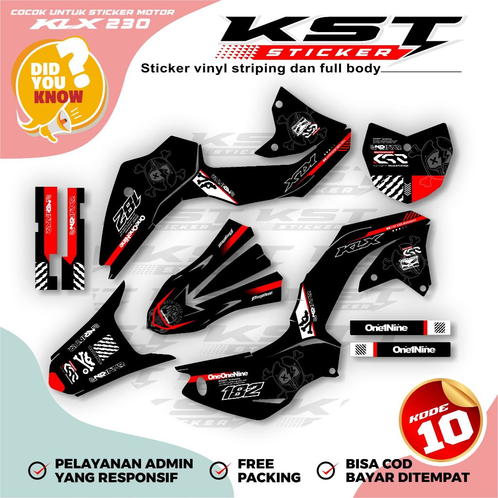 Decal Klx 230 sm / Decal klx / Decal Klx Super Glosy Premium ST. 010