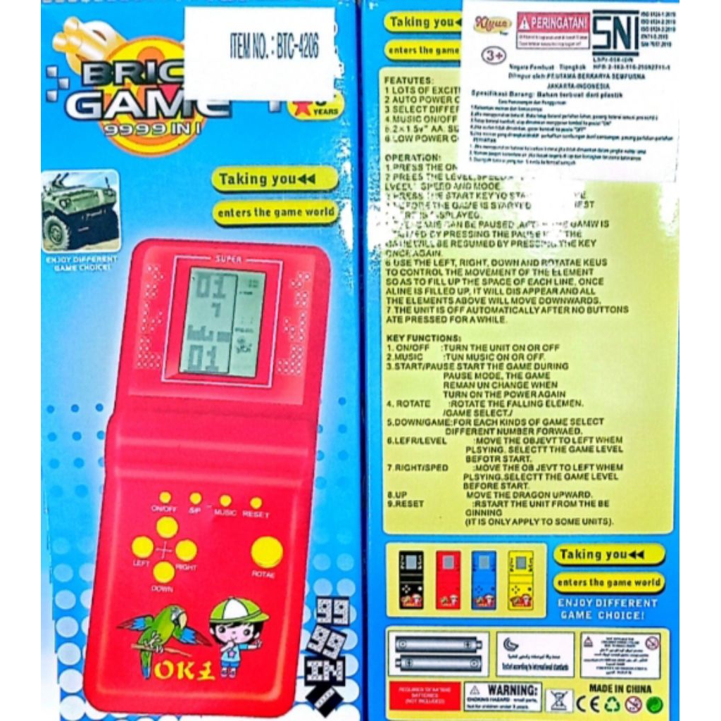Mainan Bricks Bot Jadul Game Bot Berwarna 9999 in Game