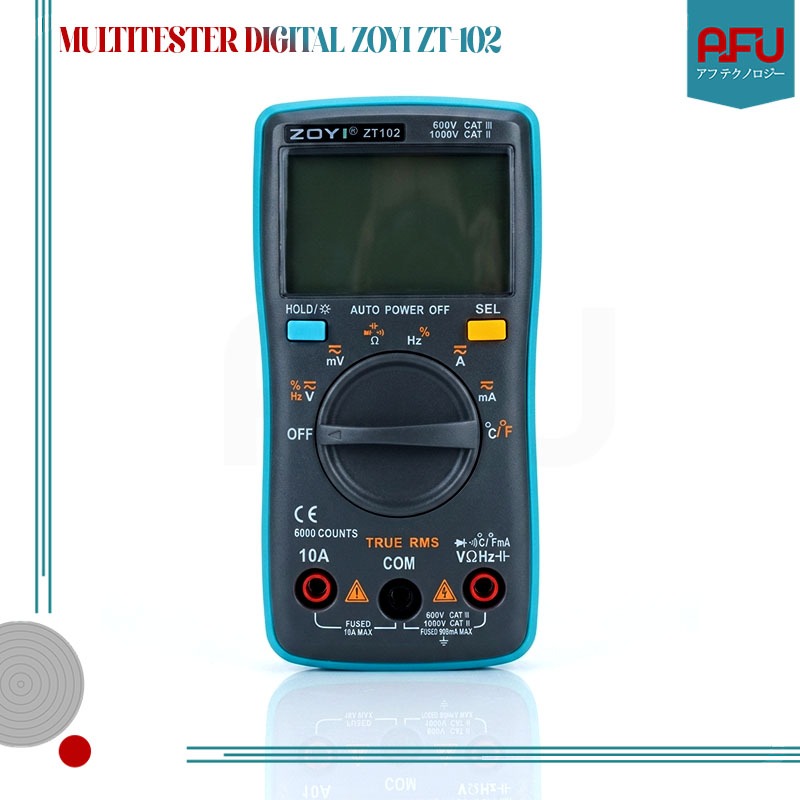 Multitester Digital Zoyi ZT-102 Auto / Multimeter Digital Zotek