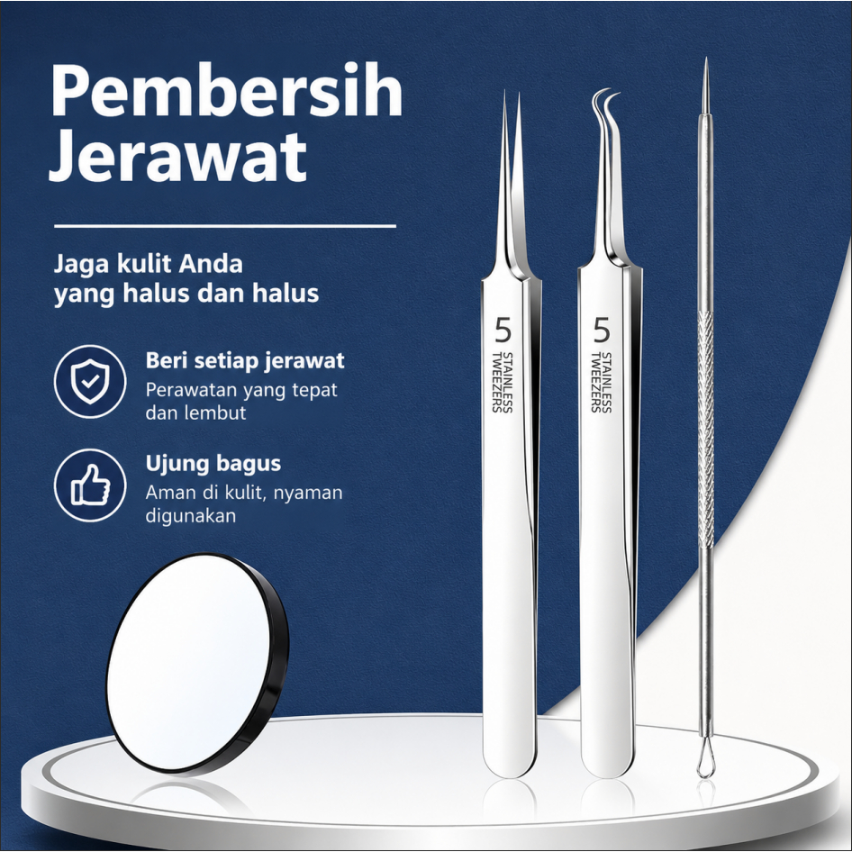 Jarum Jarum Jarum Jarum Blackhead Jarum Penghapusan Alat Pilih Tutup Mulut Jerawat Pengambilan Pinse