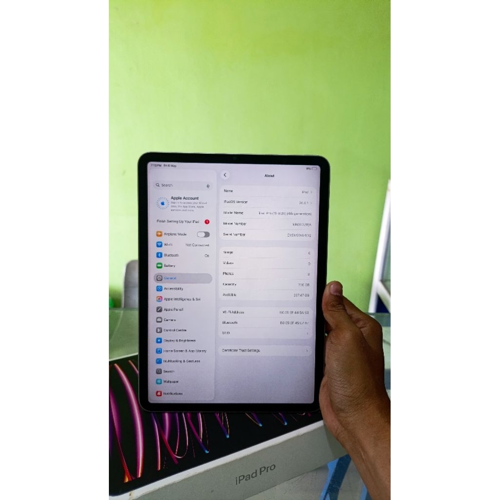 Ipad Pro 11 inch Gen4 Chip M2 256gb Wi-Fi only FullsetBox