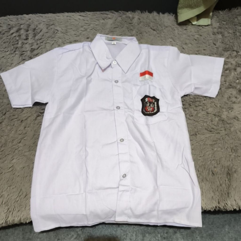 baju seragam putih pendek sd kelas 3