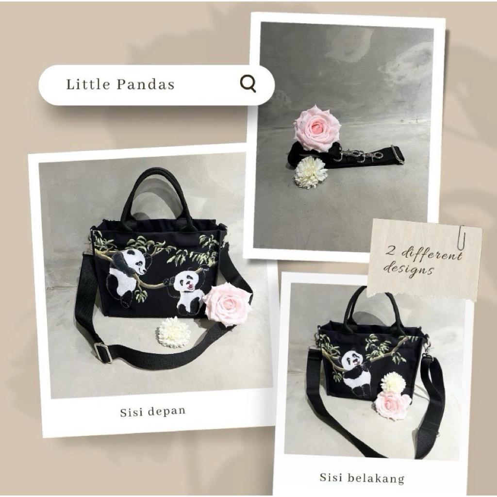 Tas Kanvas “Little Pandas" / Lylia Doodwear