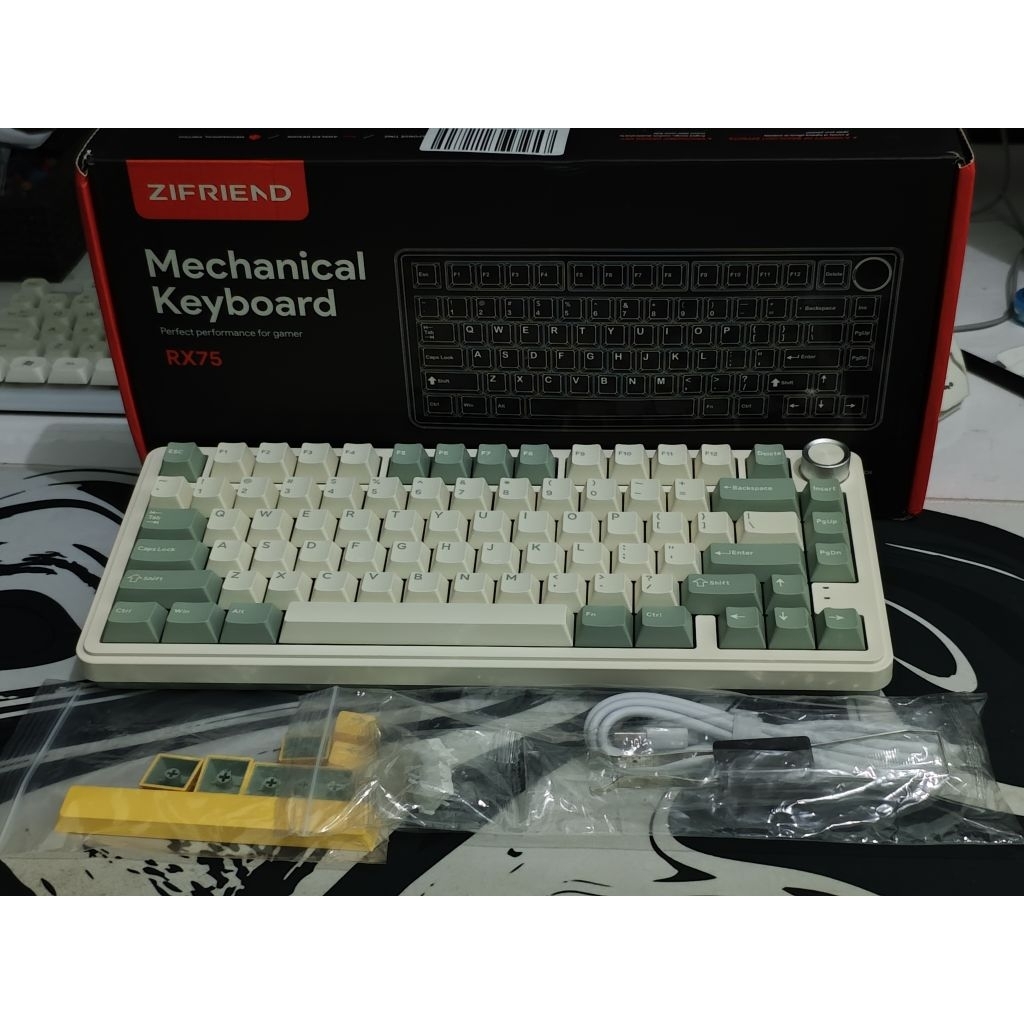 Keyboard Zifriend RX75 Wired Lime Green