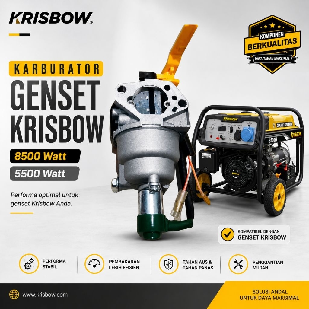 Karburator genset krisbow 8500 Watt , karburator genset krisbow  5500 watt