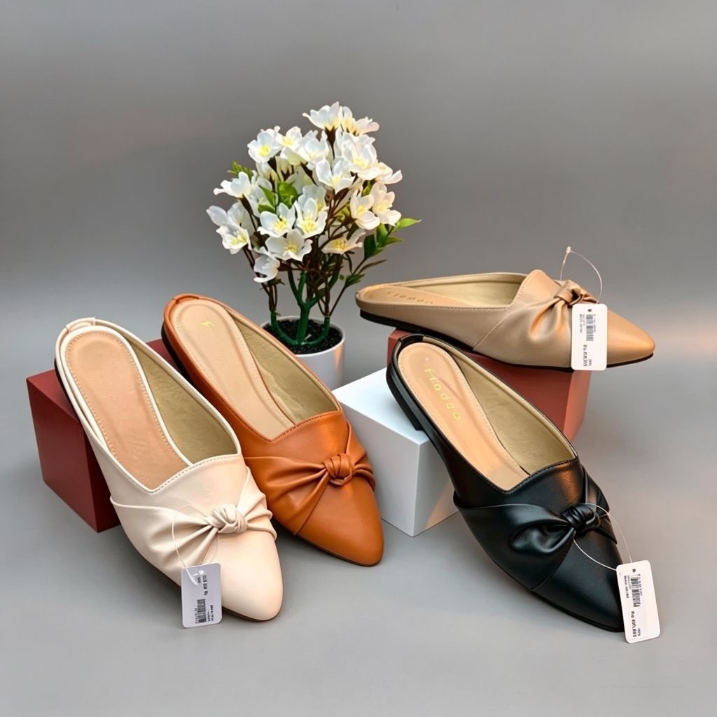 sandal flat slop wanita dewasa - sepatu selop  - sendal slop kerja MATAHARI