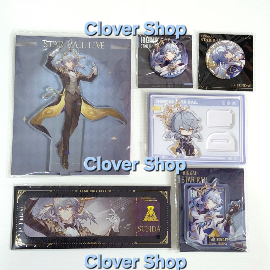 Honkai Star Rail HSR Sunday Standee Acrylic Keychain Badge Interstellar Journey Star Invitation Miho